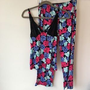 Betsey Johnson Nightie Set Cami & Pants Medium